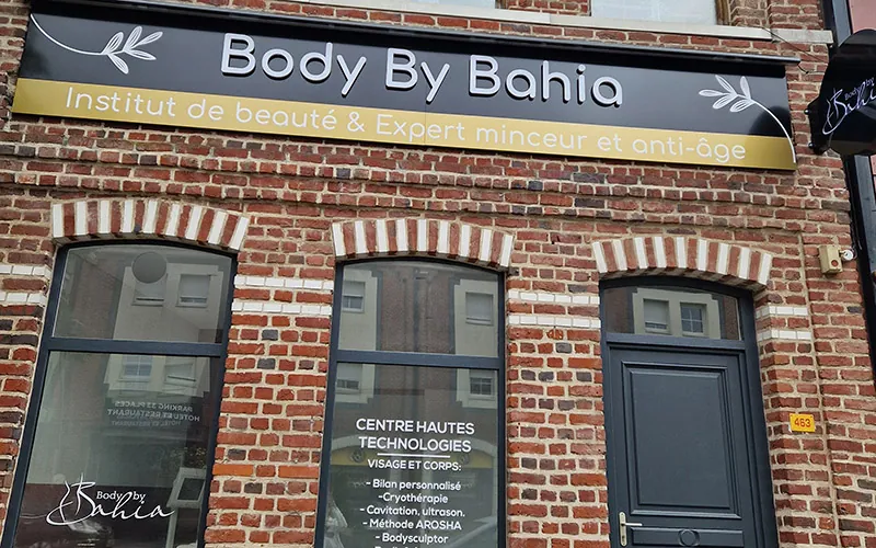 devanture de l'institut de beauté Body by Bahia à Lille